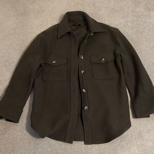 Quince Wool shacket olive green size medium